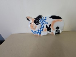 Pig Spoon Rest NEW Hand Painted 8 x 4.5 Inches Ceramic - £10.86 GBP