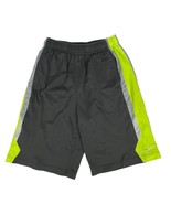 Nike Dri-Fit Athletic Shorts Youth Sz. M Gray Neon Yellow - $184.53 MXN