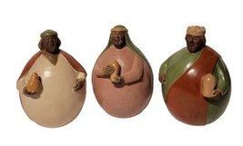 Vtg Round Christmas Chulucanas Pottery Nativity 3 Wise Men Kings Replacement - £46.89 GBP