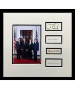 Signatures of Presidents Carter-Nixon-Ford-Reagan Museum Framed Ready to... - £2,174.74 GBP