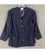 Vintage Brownstone Woman Blazer Jacket Size 24W Navy Blue ILGWU - €17,14 EUR