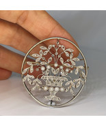 Art Nouveau Natural Pearl Diamond Brooch Pin Platinum Gold MAKE OFFER ! - €5.112,61 EUR