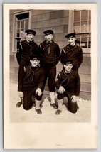 RPPC US Navy Five Handsome Sailors Posing for Photo Postcard F29 - £15.10 GBP