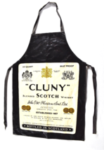 Vintage Minky England Cluny Scotch Whisky Bar Apron PVC Cotton - $54.44