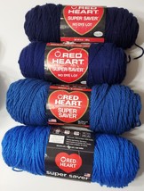 Assorted Lot Of 4 Red Heart Super Saver Yarns &quot;Brand New&quot; 5 - £19.75 GBP