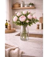 Artificial Two-Head Peony Stem – Champagne - $19.99