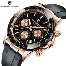 2022 New PAGANI DESIGN Mens Quartz Automatic Luxury Gold Chronograph Wri... - £140.95 GBP