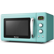 0.9Cu.ft. Retro Countertop Compact Microwave Oven 900W for Kitchen Mint Green - £160.04 GBP
