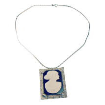 ART DECO FILIGREE 14k GOLD CAMEO AND 14K GOLD CHAIN - $5,171.46