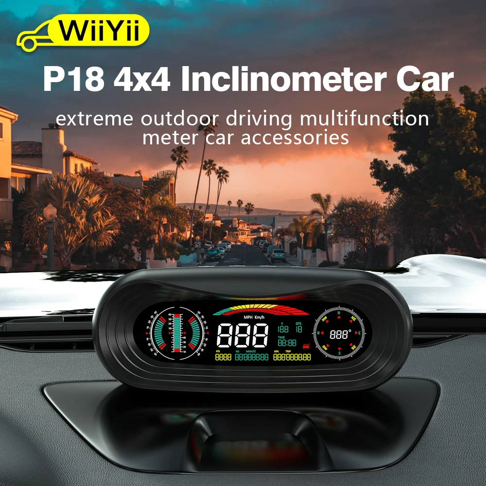 WiiYii P18 GPS 4x4 Inclinometer off-Road HUD head Up Display Car Auto Tracker - £45.35 GBP