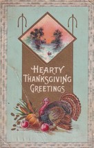 Thanksgiving Hearty Greetings Turkey Barton &amp; Spooner Postcard D19 - £2.38 GBP