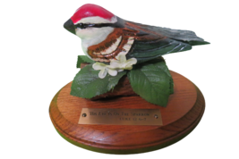Chipping Sparrow Hand Crafted Painted Bird Carving Russel Sands Signed B... - $23.76