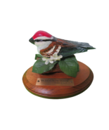 Chipping Sparrow Hand Crafted Painted Bird Carving Russel Sands Signed B... - £19.29 GBP