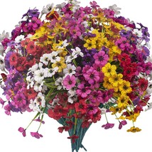 Grunyia 20 Bundles Artificial Flowers, Outdoor Indoor Uv Resistant Fake Flowers - £29.89 GBP