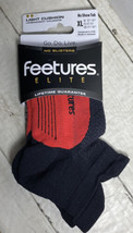 Feetures Elite XL Light Cushion No Show Tab Socks Bounce Black - $17.81