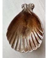 Vintage Italian Ceramiche Partenopee Shell Bowl Brown Drop Glaze Mid Cen... - $511.48 MXN