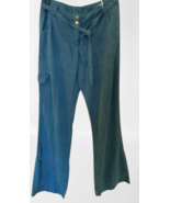 NWT DA-NANG DARK BLUE NAVY CARGO SURPLUS SILK/COTTON PANTS SMALL- - $129.00