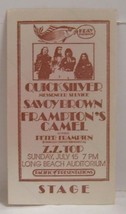 QUICKSILVER / SAVOY BROWN / ZZ TOP - ORIGINAL 1974 CLOTH BACKSTAGE PASS ... - £23.13 GBP