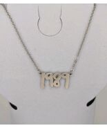 1989 Taylor Swift Necklace Silver Stainless Steel Jewelry Music Album Fans - $23.75