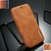 For iPhone 11 12 Pro Max XR 6 7 8+ Magnetic Leather Wallet Stand Flip Case Cover - £42.07 GBP