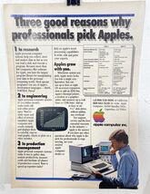 1980 Apple II and III Computers Ad - Three Good Reasons - $14.85