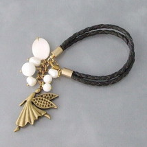 Sweet Fairy MOP-Pearl Genuine Leather Bracelet - £10.84 GBP