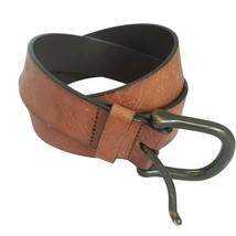 Dockers 5062 Brown Embossed Genuine Leather Hippie Design Belt Size XL (41&quot;) - £15.81 GBP