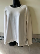 Athleta White Sweatshirt SZ Medium Oversized Thumbhole NWOT - £60.40 GBP