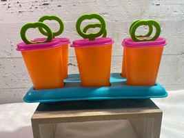 Set of 6 Tupperware Ice Tups Popsicle Makers Bright Colors Homemade Pops... - £15.20 GBP