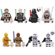 Star Wars Ahsoka Rahm Kota Obi-Wan C3PO Mace Windu 187th Legion 8pcs Minifigures - £14.05 GBP