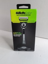 Gillette Labs Exfoliating Bar Razor/1 Razor Blade Refill  Premium Magnet... - £9.63 GBP