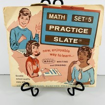 Math Set #5 Practice Slate Forms Slotted Answers Aero Educational Products 1960s - $49.49