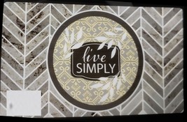KITCHEN STOVE BACKSPLASH/Wall Sticker (30&quot; x 18&quot;) LIVE SIMPLY &amp; LEAVES, GR - $9.89