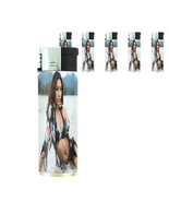Thai Pin Up Girl D2 Lighters Set of 5 Electronic Refillable Butane  - £12.36 GBP