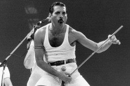 Queen Freddie Mercury iconic holding microphone Wembley Live Aid 24X36 Poster - $29.99