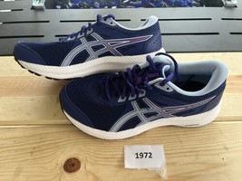 Asics Gel-Contend 8 Women Sz 6.5 Blue Athletic Low Running Shoes 1012B320 - £58.92 GBP