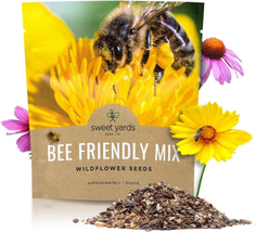 Bee Friendly Wildflower Seed Mix - Bulk 1 Ounce Packet - over 7,500 Open Pollina - £10.04 GBP