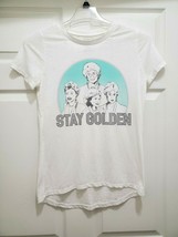 THE GOLDEN GIRLS Official Stay Golden Women&#39;sSz M White Short Sleeve T-S... - £16.32 GBP