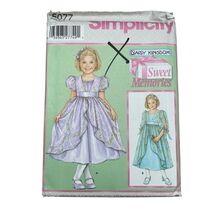 Simplicity Sewing Pattern 5077 Dress Girls Pageant Special Occasion Size... - $11.14