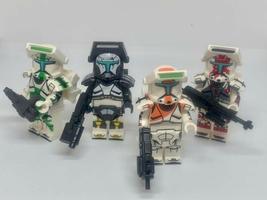 4pcs Star Wars Republic Delta Squad Clone Commando Troopers Custom Minifigures - £9.38 GBP