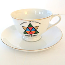 Vintage Expo 1967 Centennial Teacup &amp; Saucer White Logo China Porcelain Canada - $46.47