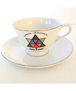 Vintage Expo 1967 Centennial Teacup &amp; Saucer White Logo China Porcelain ... - $46.47