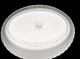 Syracuse China Wedding Ring Silhouette Oval Serving Bowl 10" x 7.75" Silver Trim image 6
