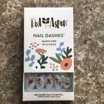 Red Aspen Harvest Floral Reusable Pop-On Manicure Nail Dashes *NEW* - £13.76 GBP