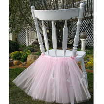 Any Color Chair Decor TUTU Skirt Wedding Table Chair Decoration for Parties XMAS image 3