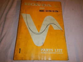 1967-1969 67 69 HONDA SS125A SS 125 CL125 CL 125 PARTS LIST book manual ... - $44.35