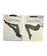 VTG Calvin Klein Control Top Pantyhose Lot of 2 | Size B | Matte & Active Sheer - $22.50
