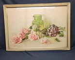 Antique Watercolor Frieda Voelter Redmond Circa 1890 Still Life Of Roses... - $98.99