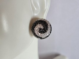 Womens Vintage Estate Sterling Silver Deco Spiral Earrings 8.1g E7650 - £38.95 GBP