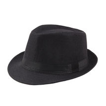 HOT Black Straw Jazz Fedora Hat Trilby Cuban Sun Cap - Panama Short Brim Summer - £14.91 GBP